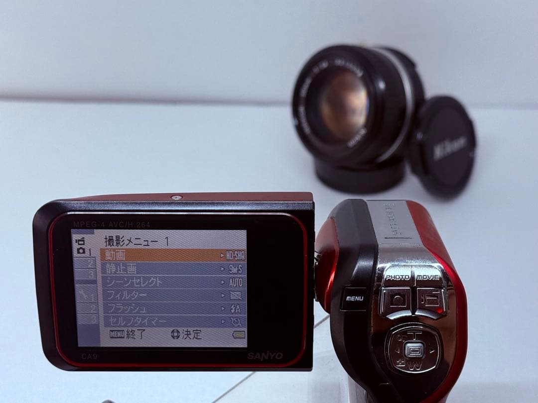 SANYO Xacti DMX-CA9 レッド 動作確認済1.5m防水