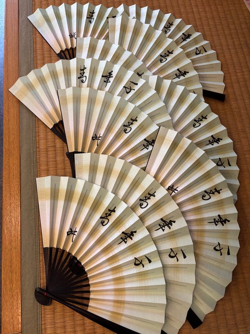 茶道 扇子 「千年青 」坐忘斎お家元筆　10本セット