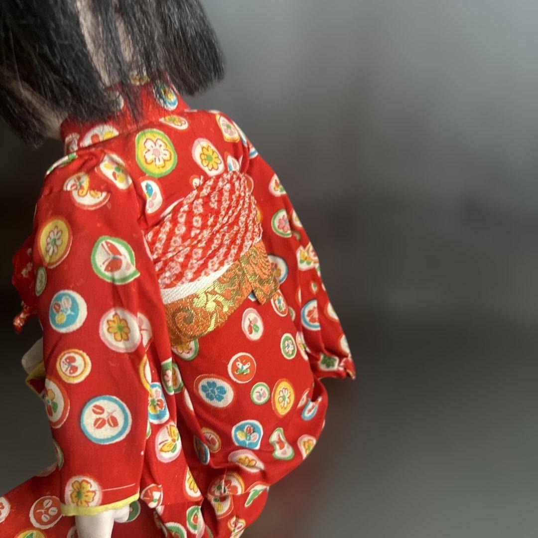 お値下げ❣️市松人形 赤と黄色の着物