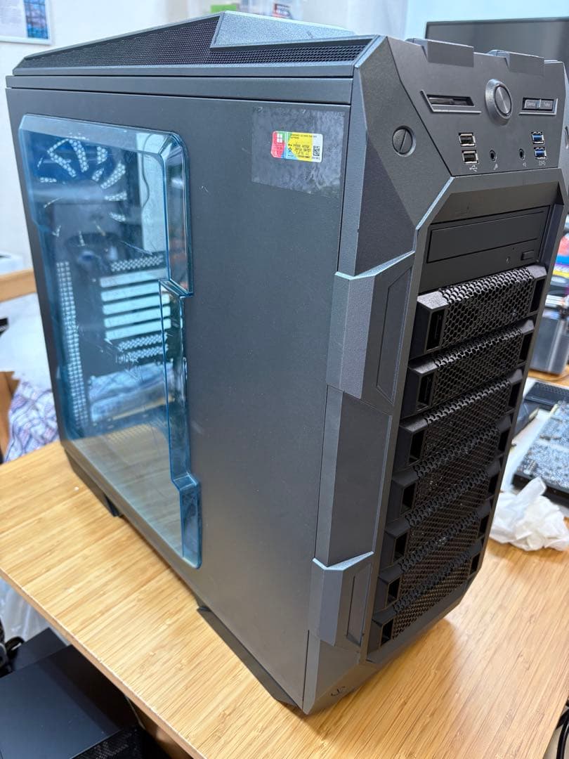 GALLERIAフルタワー　PCケース グレー メッシュフロントパネル