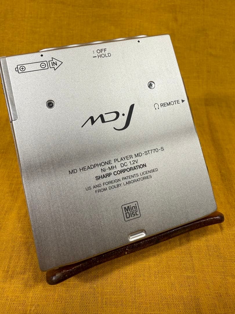 【動作品】SHARP MDプレーヤー ST770 シルバー 動作良好