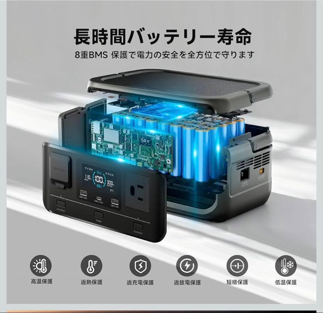 【新品】ALLPOWRS VOLIX P300 ポータブル電源 ＆ソーラーパネル