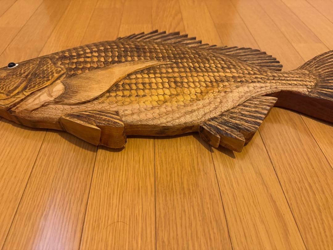 クロダイの木製彫刻 約80cm