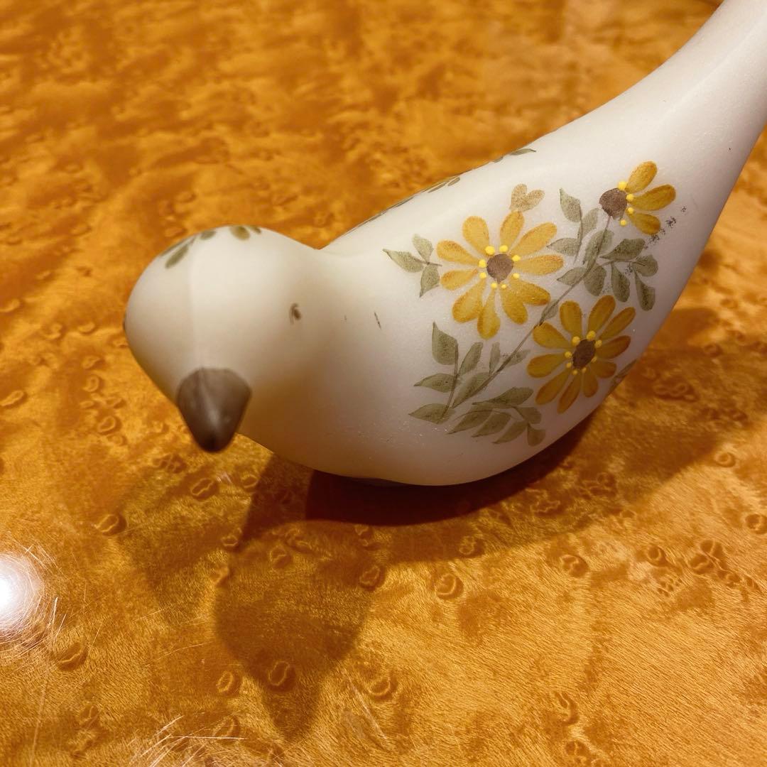 【値下げ】【美品】フェントンアートグラス　幸福の鳥　すりガラス　アンティーク