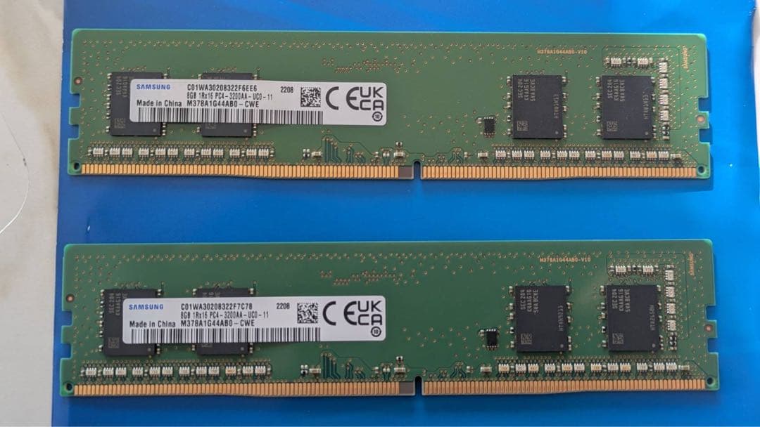 Samsung 8GB DDR4 メモリー２枚セット