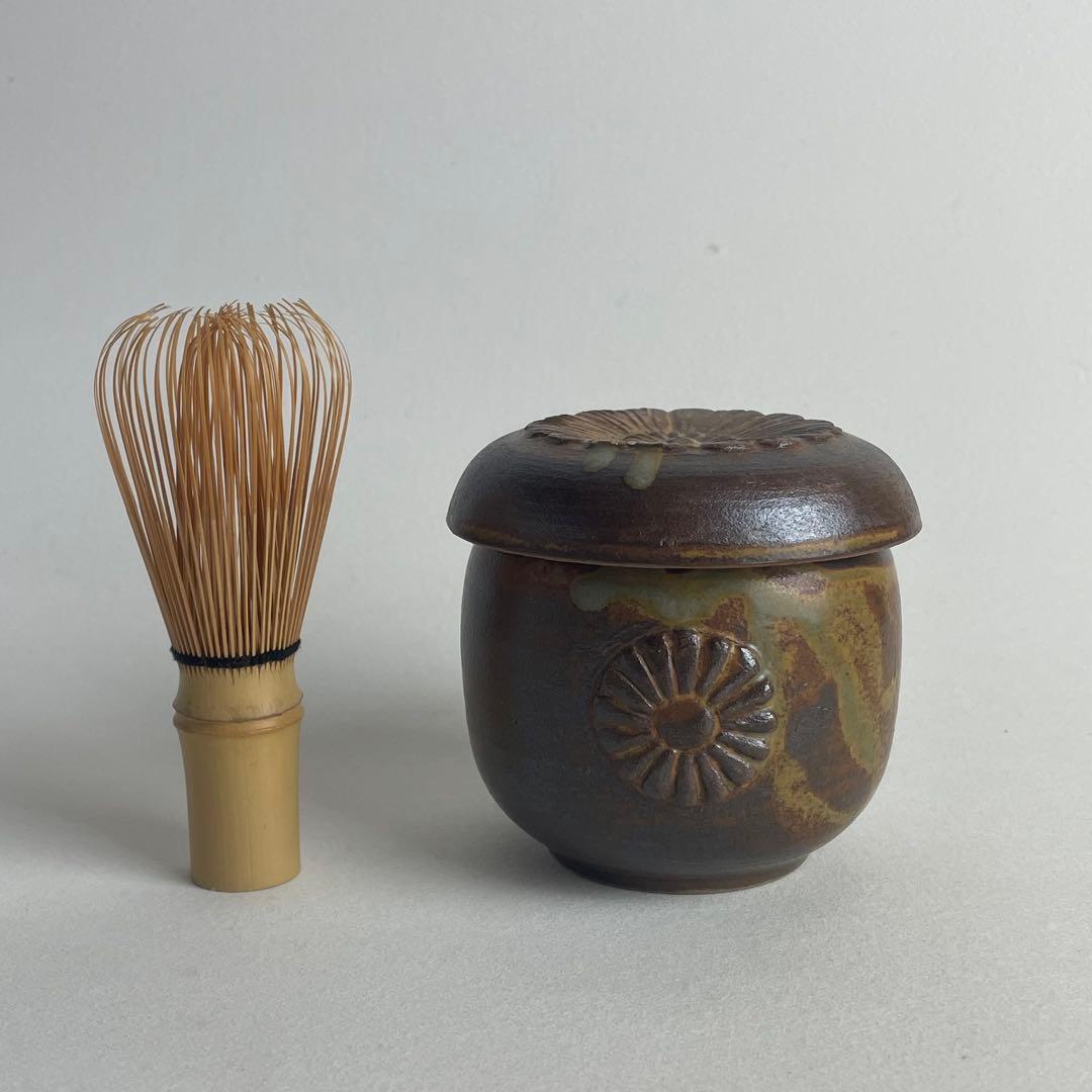 韓国 人間国宝 李殷九 作 青坡窯 伊羅保釉 湯呑 煎茶 共箱