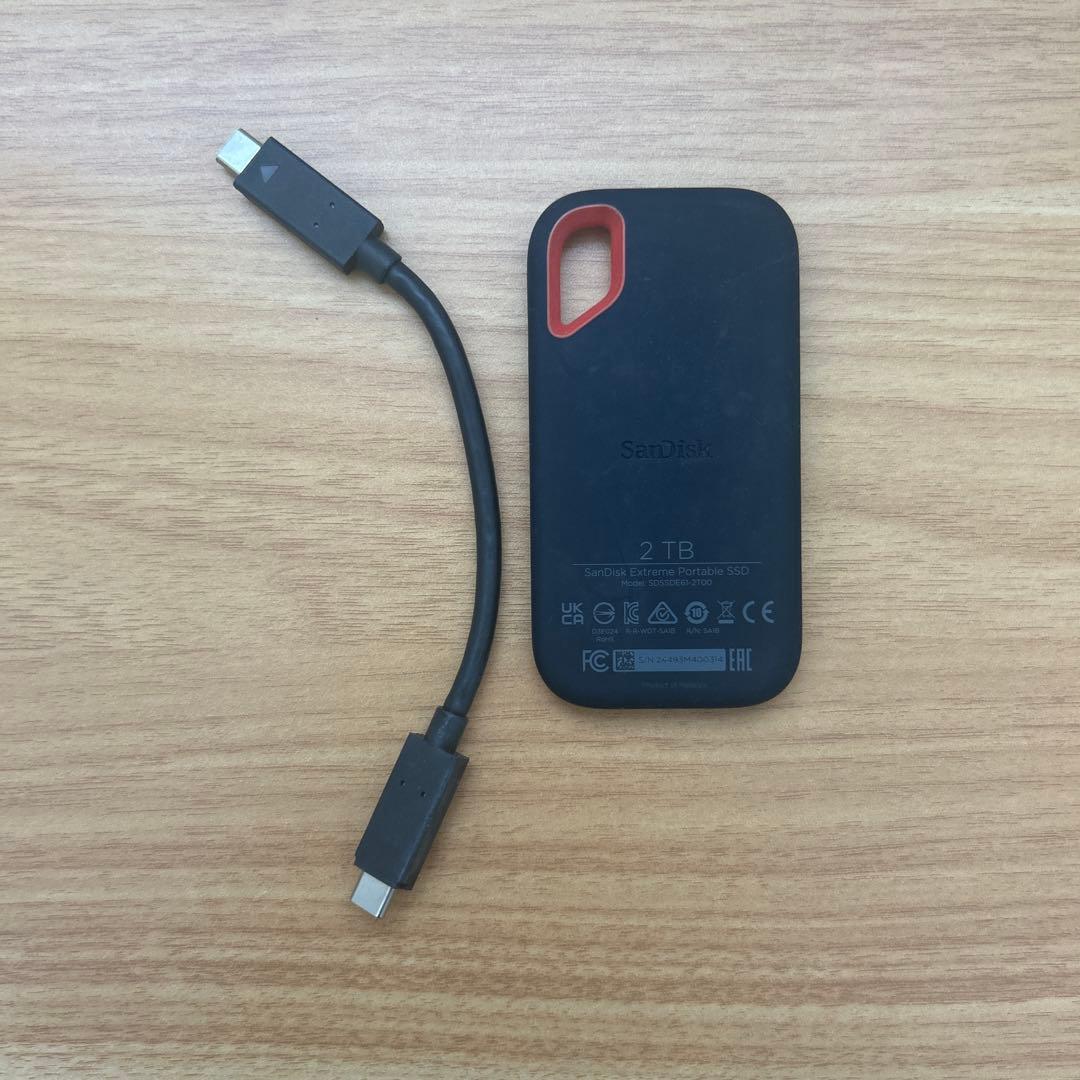 SanDisk 外付けSSD 2TB USB Type-C