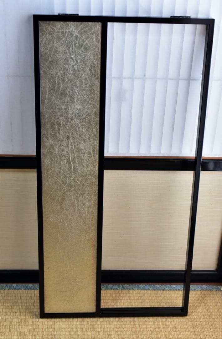 真塗枠、松葉チラシ風炉先屛風　お茶道具／共箱