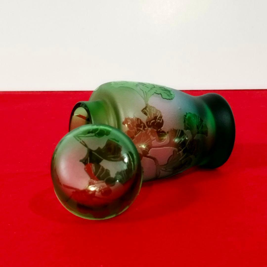 【希少 美品】ギヤマン茶器 共箱・共布・共栞付 北一硝子「氷結シリーズ」
