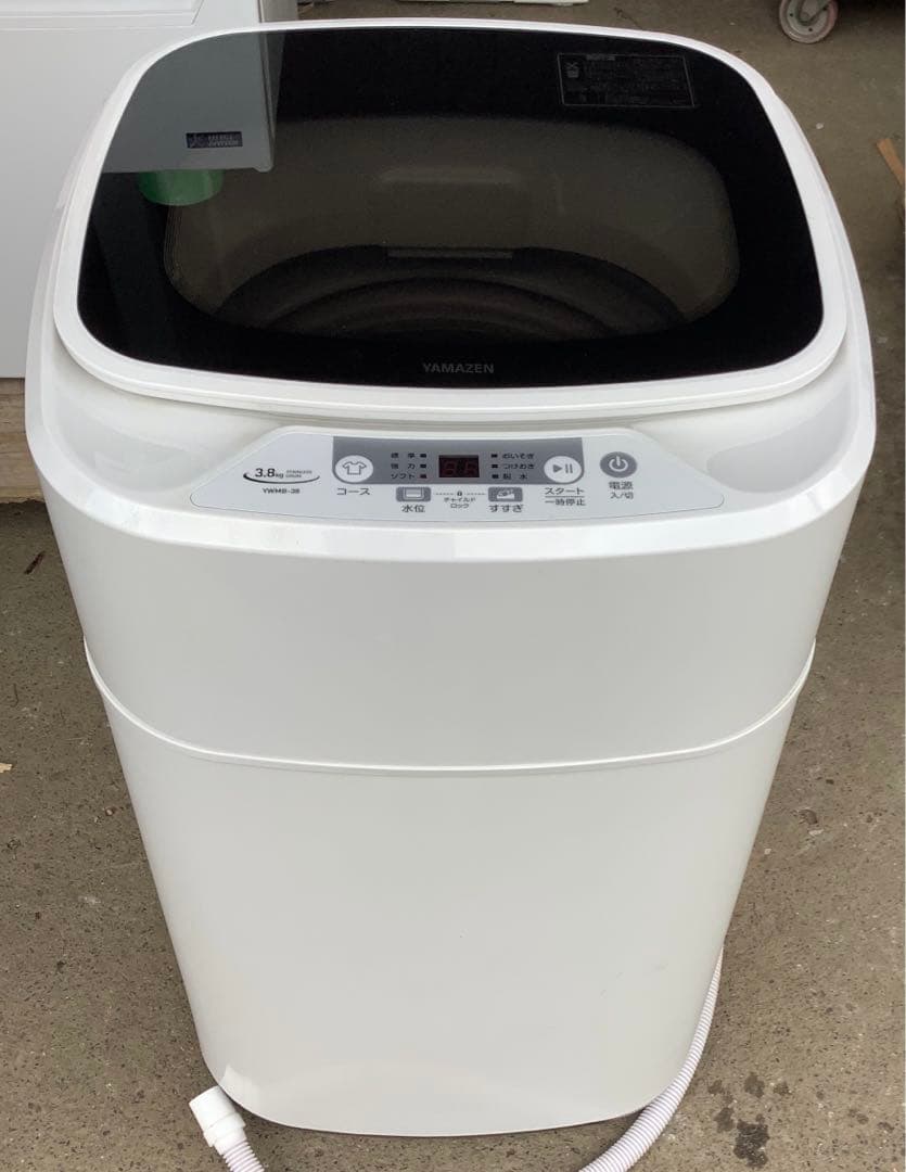 【一人暮らし向き】山善 小型洗濯機 YWMB-38(W) 3.8kg 23年製