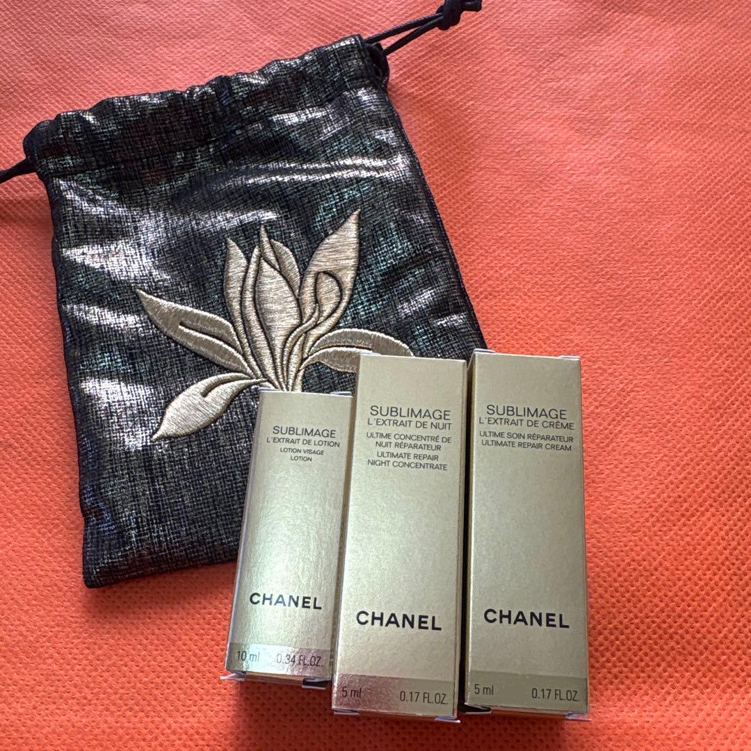 CHANEL サブリマージュレクストレ3点　サブリマージュの巾着袋付き