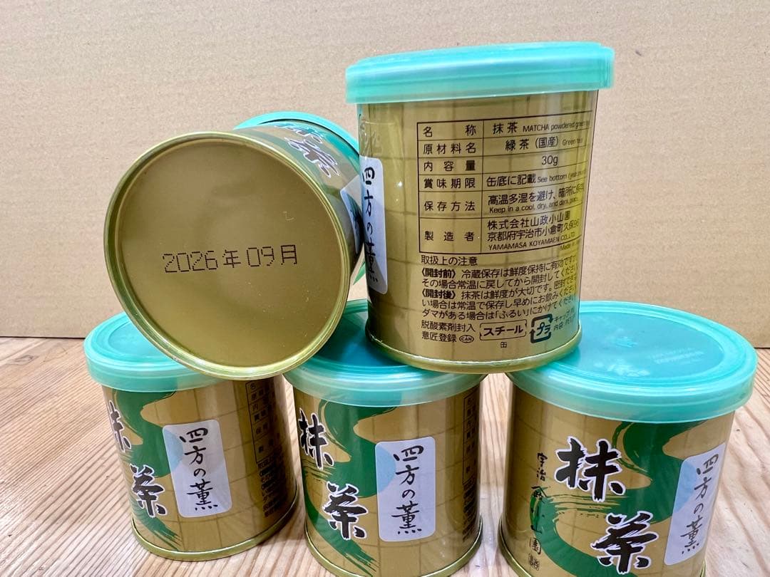 京都宇治抹茶　山政小山園　四方の薫30g ×5缶セット MATCHAPOWDER