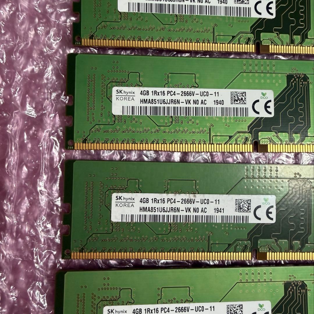 デスクトップ用メモリ DDR4 4GB×4
