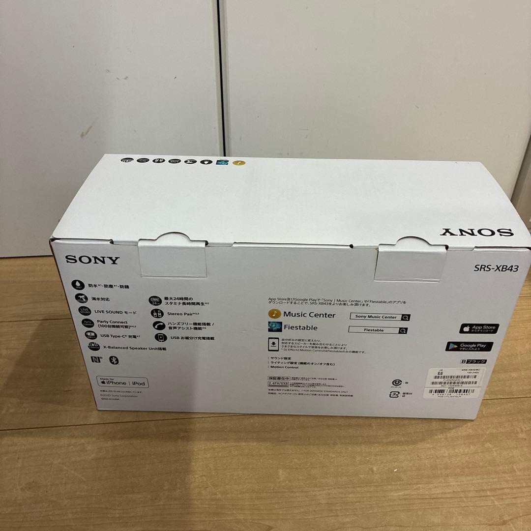 ワイヤレスポータブルスピーカー 【SONY】 SRS-XB43 ブラック
