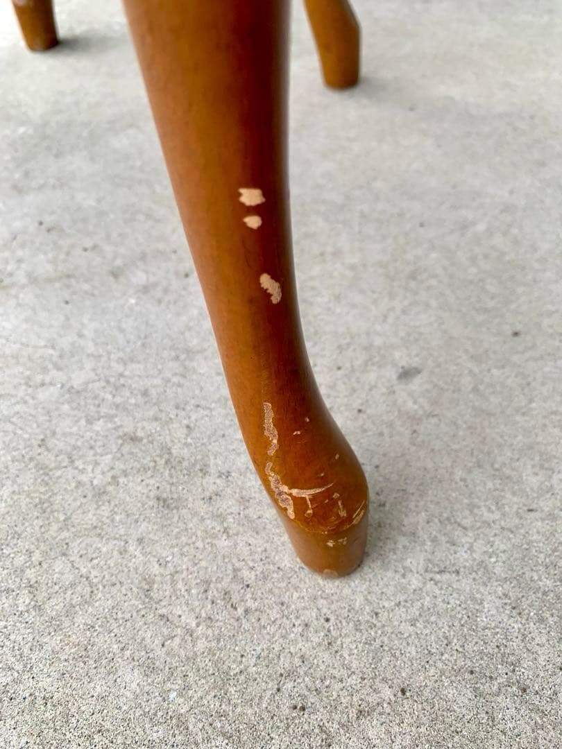 ベルベット スツール 猫足 2脚セット アンティーク 昭和レトロ