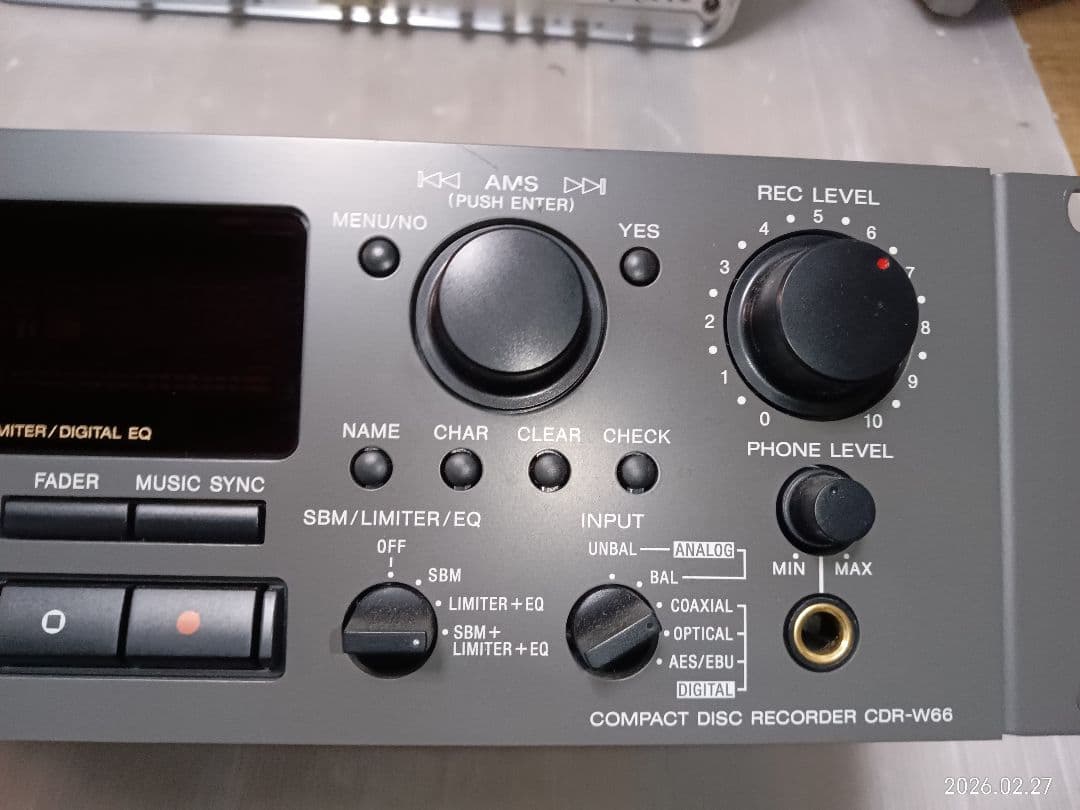 SONY CDR-W66 業務用音楽CDレコーダー 現状渡し