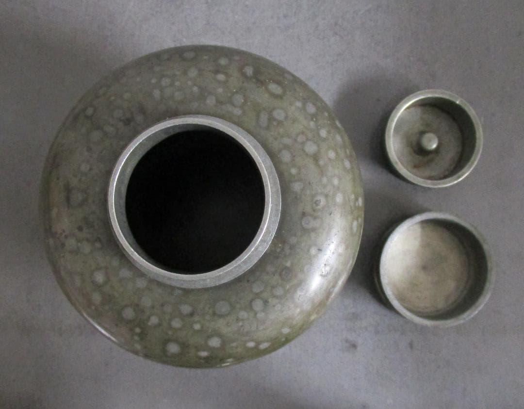 茶道具［錫茶壷］煎茶道具　茶入れ