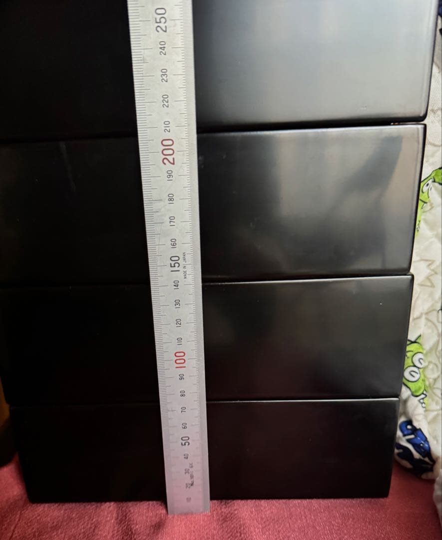 漆塗り重箱 5段　蓋2枚　運搬用/保護用外袋付き