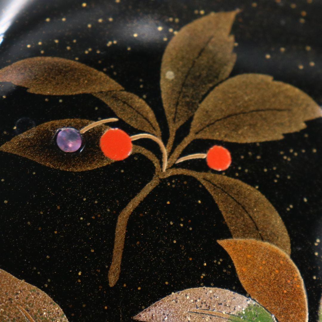 田中宗凌作 藪柑子蒔絵 中棗 薄茶器 茶道具 共箱　V1059