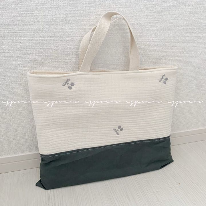 【送料無料】入園入学3点セット（さくらんぼグレー）