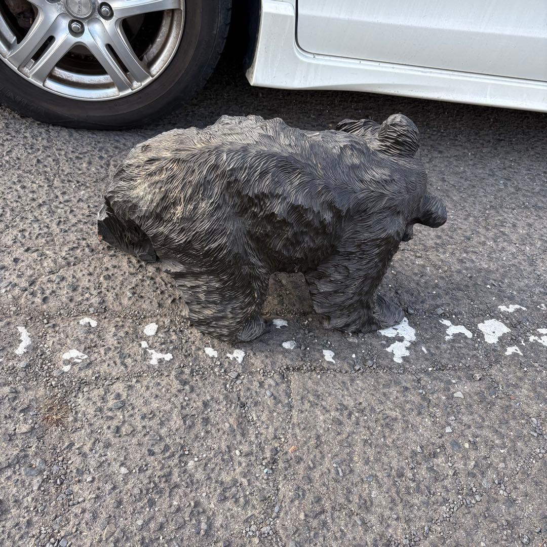 特大 木彫りの熊 置物 北海道 民芸品 昭和レトロ オブジェ 置物 レア 大型