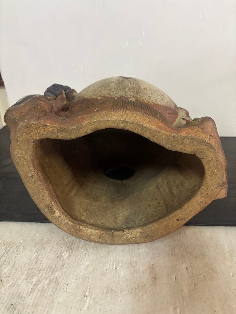 【全長46cm‼️】狸の陶器置物 酒壺付き