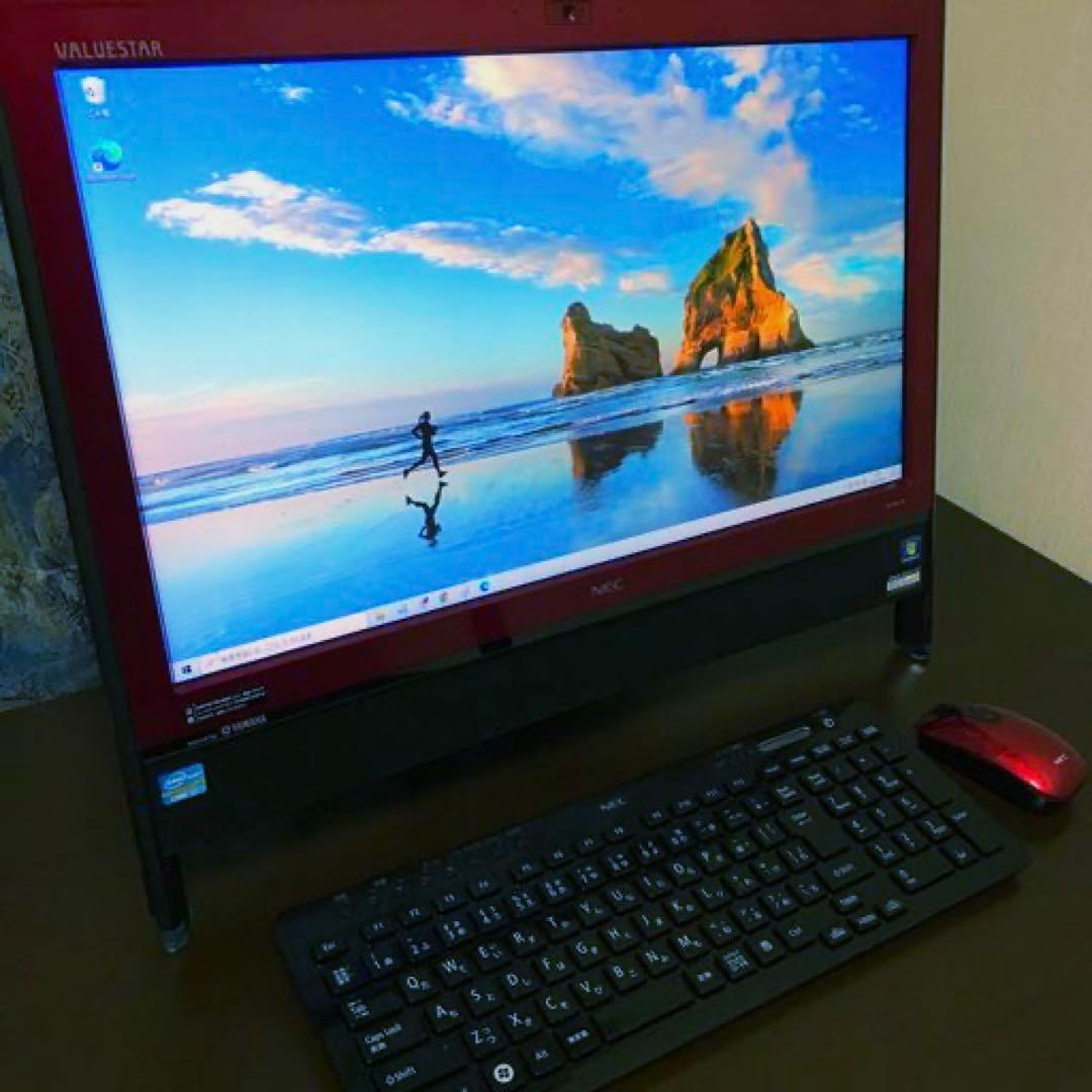 NEC デスクトップPC VALUESTAR VN770 レッド モニタ一体型