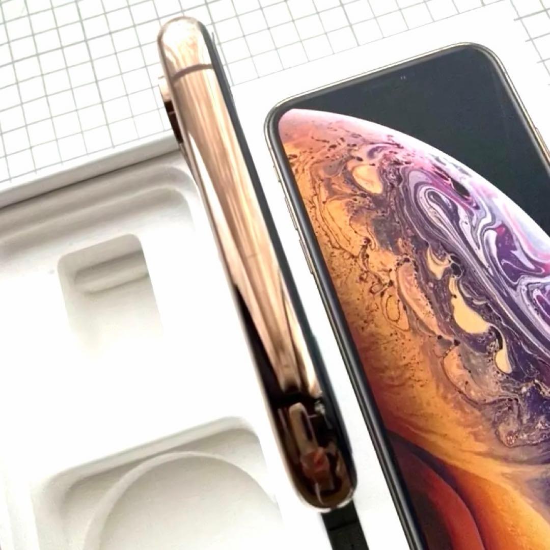 美品✨iPhoneXsゴールド 64GB 本体　箱　iOS最新　ケースサービス