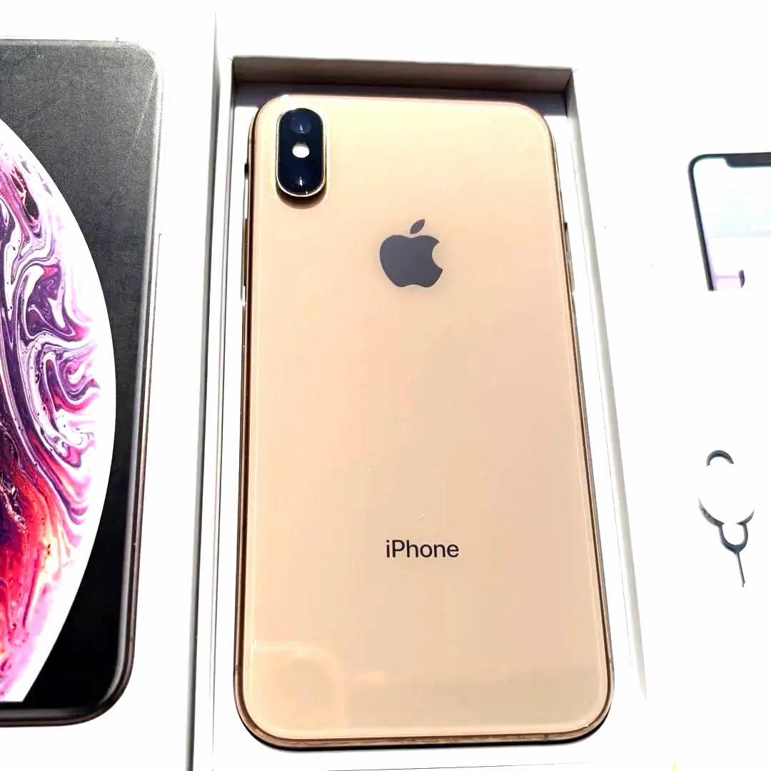 美品✨iPhoneXsゴールド 64GB 本体　箱　iOS最新　ケースサービス