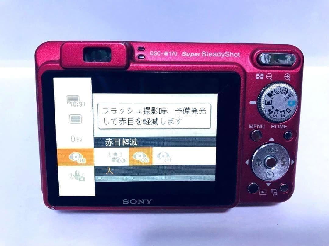 【返品保証】SONY Cyber-shot DSC-W170 レッド