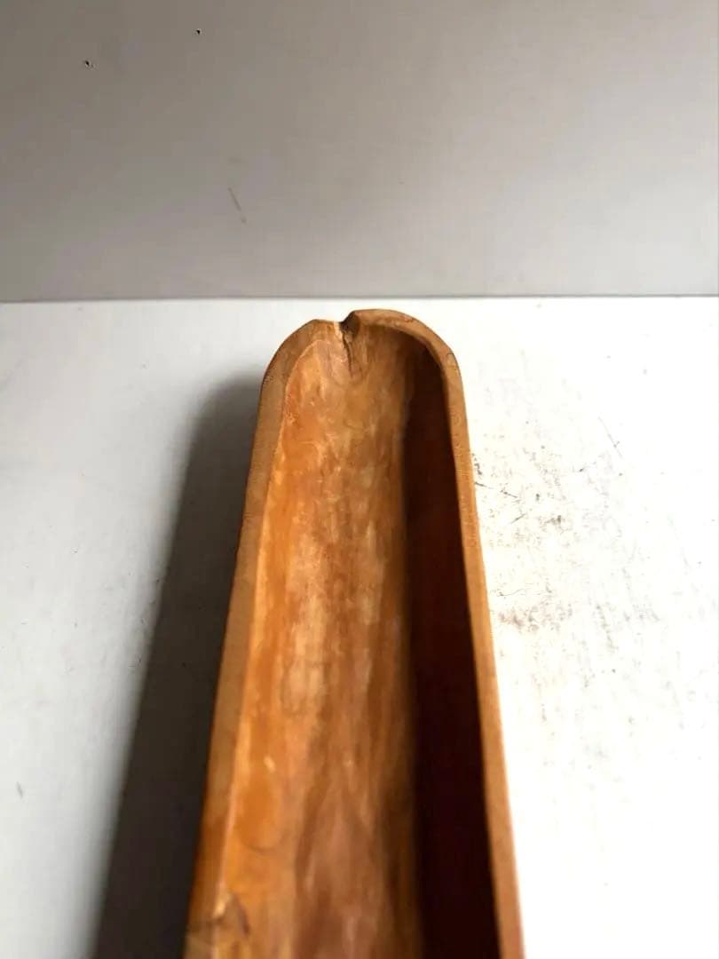 023 フランス パリ 蚤の市購入 ウッドトレー 天然木 全長70㎝ バケット