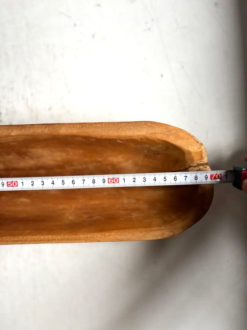 023 フランス パリ 蚤の市購入 ウッドトレー 天然木 全長70㎝ バケット