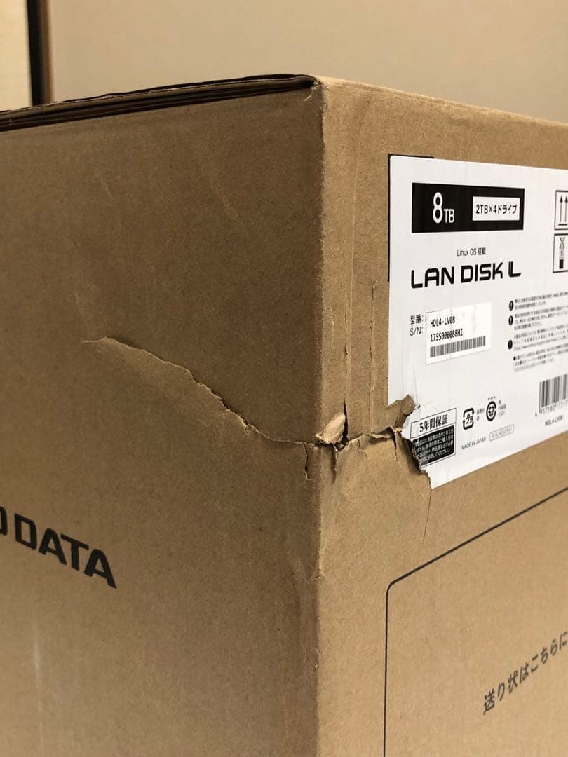 外付けハードディスク・ドライブ I-O DATA LAN DISK L HDL4-LV08