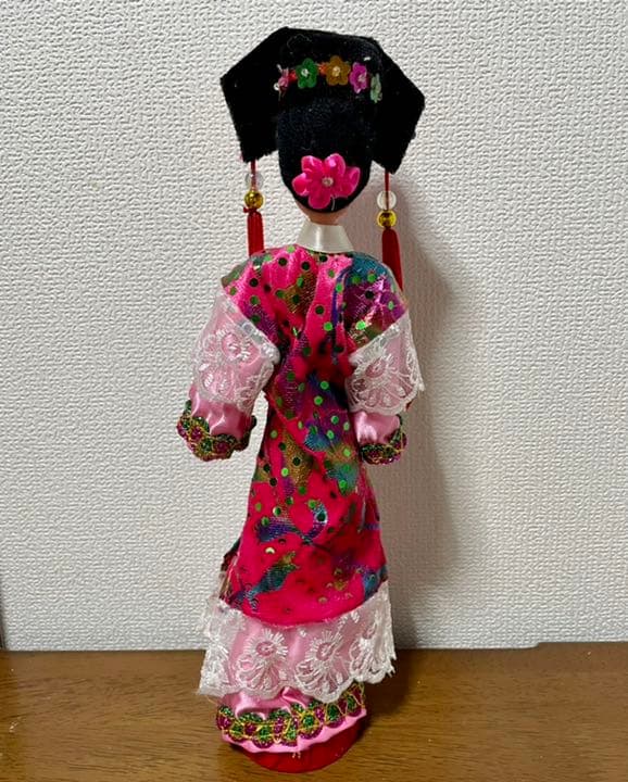 中国民族衣装 ドール 人形 工芸品コレクション インテリア 飾り物 満族 レース