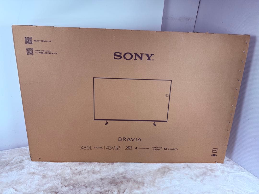 新品未使用 SONY BRAVIA 43V型 4K テレビ KJ-43X80L