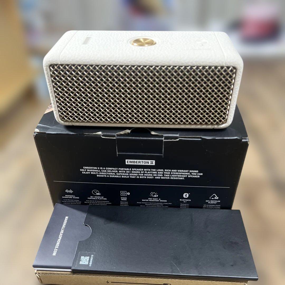 Marshall Emberton II ホワイト ワイヤレススピーカー