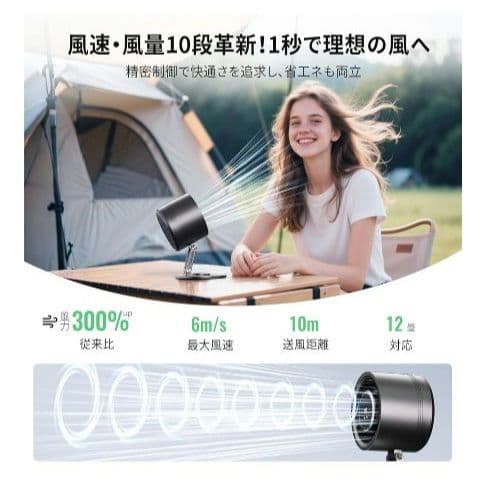 ❤✨️特価❤✨️ 卓上 扇風機 サーキュレーター DCモーター 充電 小型 強風