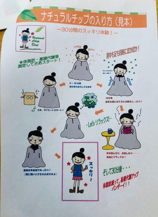 よもぎ蒸しorナチュラルチップハーブ蒸し色々とケープは前にファスナーで調整‼️