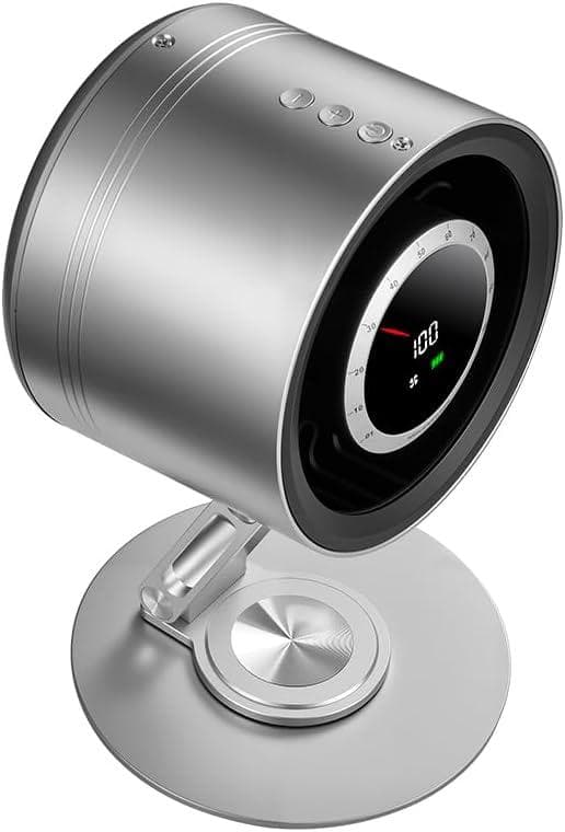 チタン金属製サーキュレーター DCモーター 卓上扇風機 省エネ USB充電式