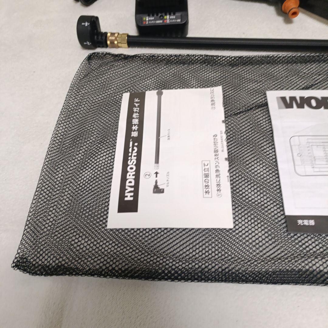【美品】WORX 充電式洗浄ガン 高圧洗浄機 Hydroshot バケツ付き