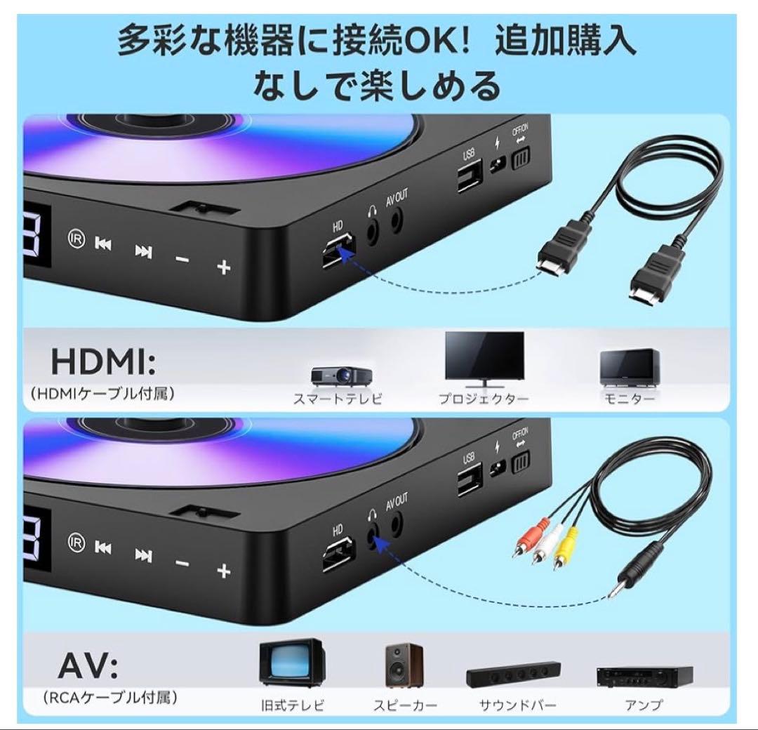 DVDプレーヤー テレビ対応 超小型 ブラック 新品未使用