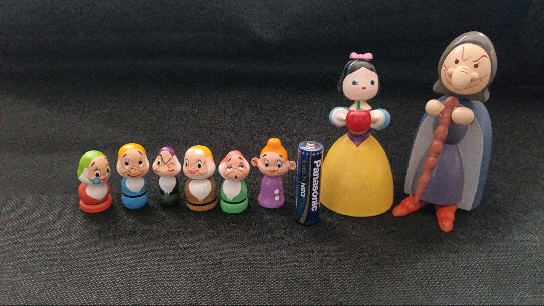白雪姫　置物　こけし　木製人形　コレクション　レトロ　ヴィンテージ
