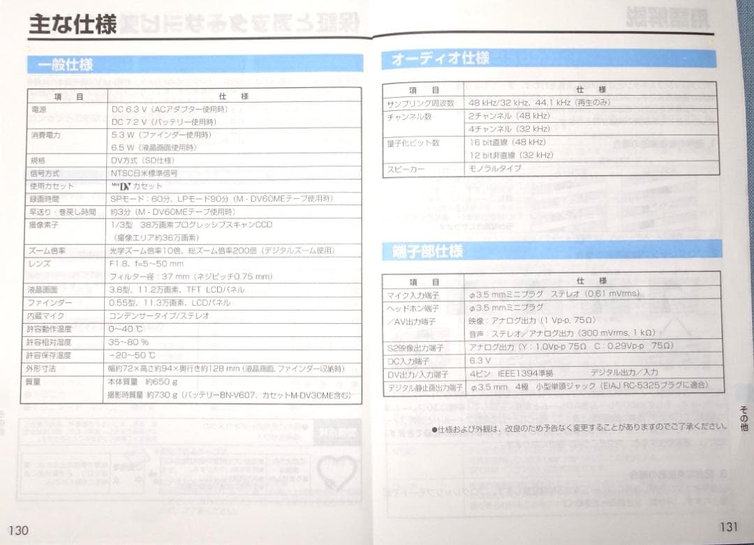 Victor　GR-DVL7　デジタルビデオカメラ+ビデオキャプチャー+付属品類