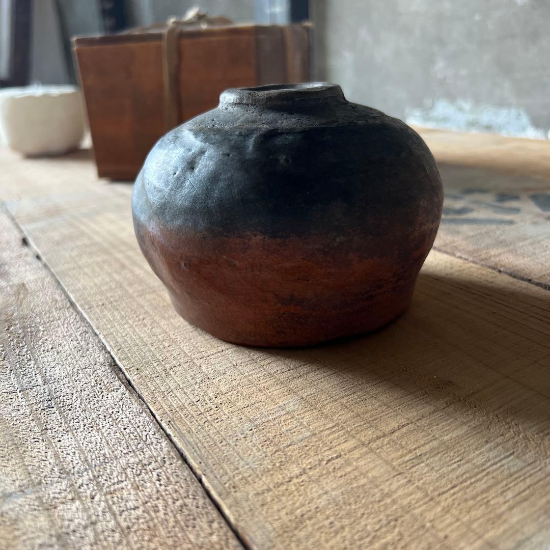 実家整理　古い抹茶碗