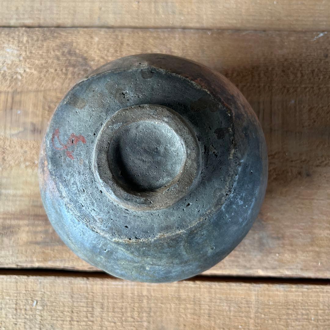 実家整理　古い抹茶碗