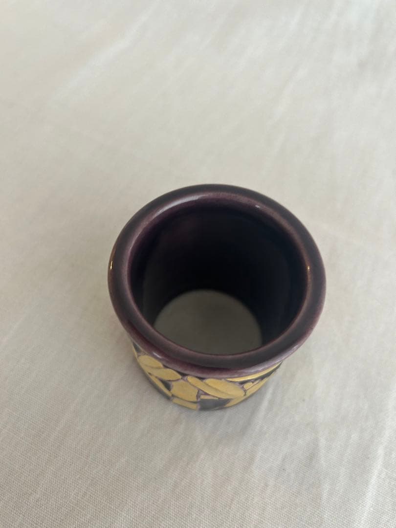 茶道具 瑞山造 紫交趾 竹文 皆具 水指 建水 蓋置 花入 セット 共箱