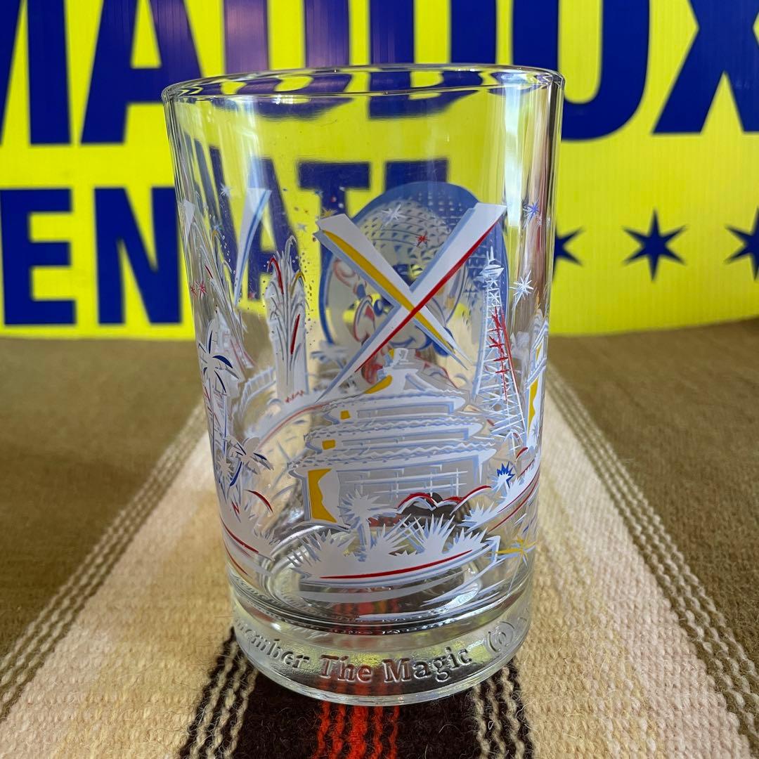 希少品！アメリカヴィンテージ　ディズニーワールド記念グラス　USAミッキーマウス