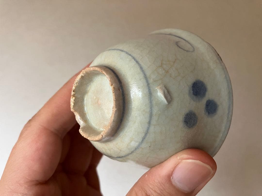 初期伊万里　染付杯　盃　江戸初期