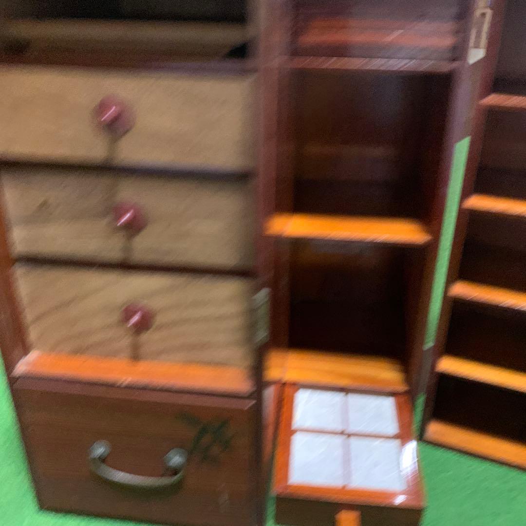 煎茶道　旅箪笥　お道具付　古道具