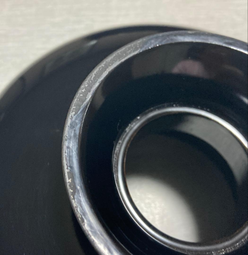 天目茶碗　黒漆天目台セット中古美品、田中香泉窯碗